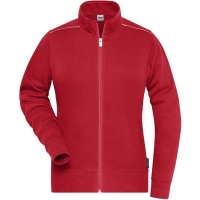 Ladies' Workwear Sweat-Jacket - SOLID - - Red