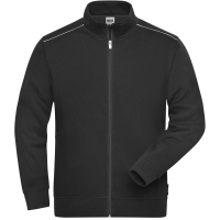 Men's Workwear Sweat-Jacket - SOLID - - Black