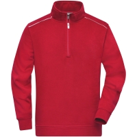 Workwear Half-Zip Sweat - SOLID - - Red