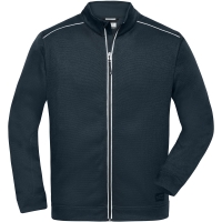 Men's Knitted Workwear Fleece Jacket - SOLID - - Navy/navy