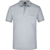 Men's Polo Pocket - Grey heather