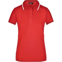 Ladies' Polo Tipping - Red/white