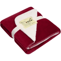 Cosy Hearth Blanket - Burgundy/natural