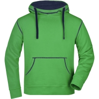 Men's Lifestyle Hoody - Green/navy