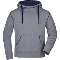 Men's Lifestyle Hoody - Grey melange/navy