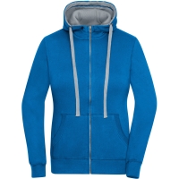 Ladies' Lifestyle Zip-Hoody - Cobalt/grey heather