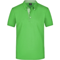 Men's Plain Polo - Lime green/lime green white