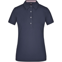 Ladies' Plain Polo - Navy/red navy white