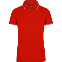 Ladies' Polo - Tomato/white