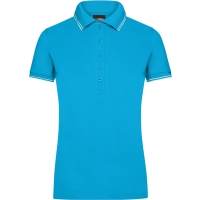 Ladies' Polo - Turquoise/white