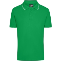Men's Polo - Fern green/white