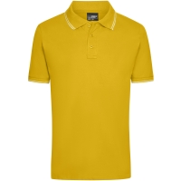 Men's Polo - Sun yellow/white