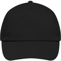 5 Panel Promo Cap Lightly Laminated - Black