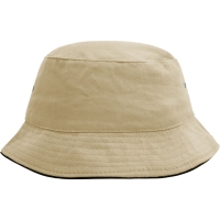 Fisherman Piping Hat - Khaki/black