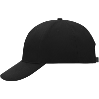 6 Panel Cap Laminated - Black