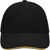 6 Panel Sandwich Cap - Black/yellow