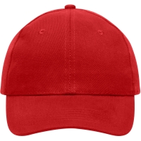 6 Panel Cap Heavy Cotton - Red