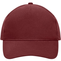 5 Panel Cap Heavy Cotton - Burgundy