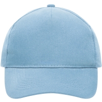 5 Panel Cap Heavy Cotton - Light blue