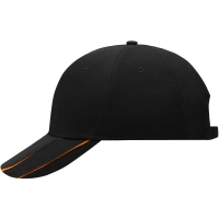 6 Panel Groove Cap - Black/orange