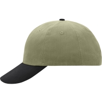 6 Panel Raver Cap - Light khaki/black