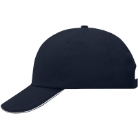 6 Panel Raver Sandwich Cap - Navy/white