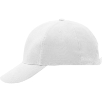 6 Panel Raver Cap Laminated - White