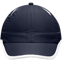 6 Panel Micro-Edge Sports Cap - Navy/white