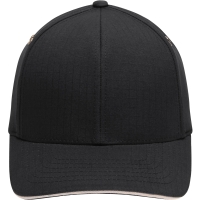 Flexfit® Ripstop Sandwich Cap - Black/cream