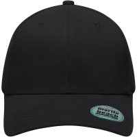 6 Panel Elastic Fit Baseball Cap - Black