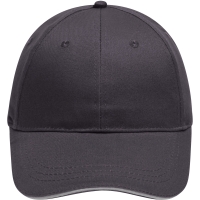 6 Panel Brushed Sandwich Cap - Carbon/light grey