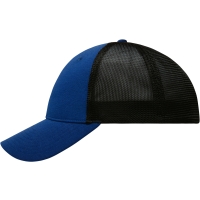 6 Panel Elastic Fit Mesh Cap - Royal/black