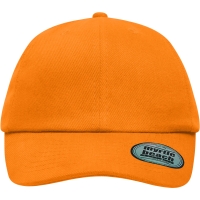 6 Panel Heavy Brushed Cap - Orange