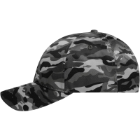 6 Panel Camouflage Cap - Grey/black