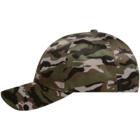 6 Panel Camouflage Cap - Olive/black