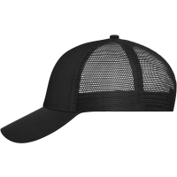 6 Panel Mesh Cap - Black/black