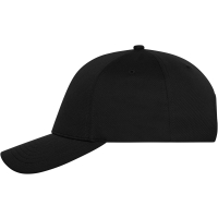 6 Panel Sports Cap - Black