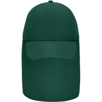 6 Panel Cap with Neck Guard - Dark green