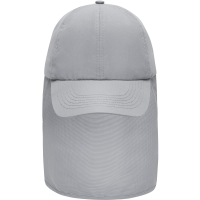 6 Panel Cap with Neck Guard - Grey