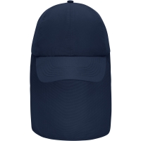 6 Panel Cap with Neck Guard - Navy