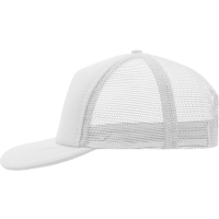 5 Panel Flat Peak Cap - White