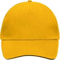 5 Panel Sandwich Cap - Gold yellow/navy