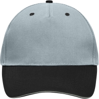 5 Panel Sandwich Cap - Light grey/black/light grey