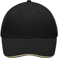 Light Brushed Sandwich Cap - Black/beige