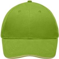 Light Brushed Sandwich Cap - Lime green/beige