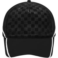 5 Panel Racing Cap Embossed - Black/black/white