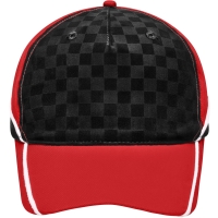 5 Panel Racing Cap Embossed - Red/black/white