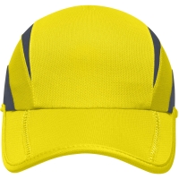 3 Panel Sports Cap - Lemon/irongrey