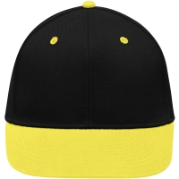 6 Panel Pro Cap - Black/sun yellow