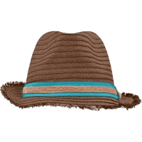 Trendy Summer Hat - Nougat/turquoise